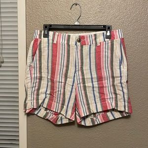Old Navy women’s striped linen shorts
